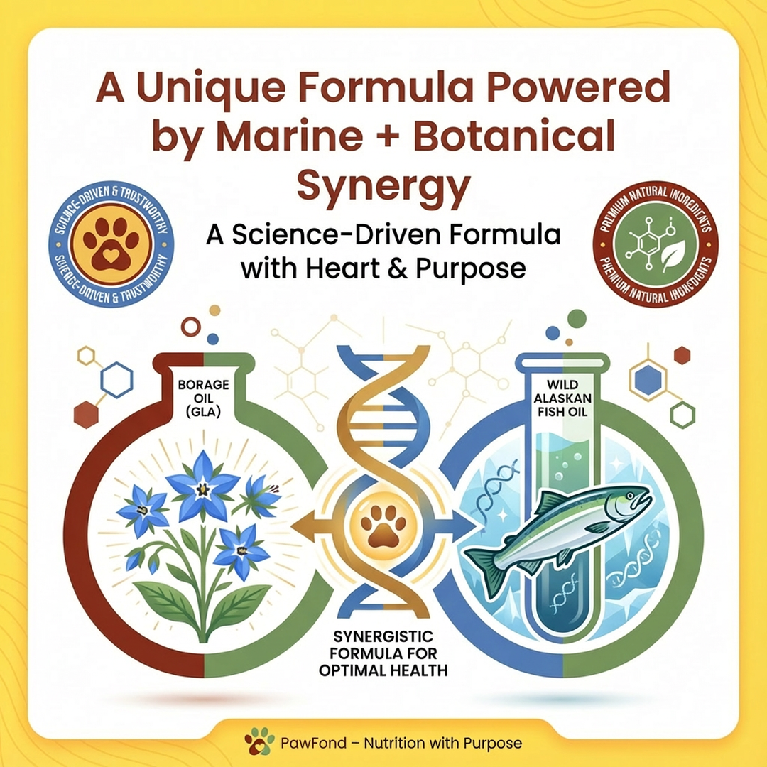 Why PawFond Chooses Borage Oil (GLA) + Wild Alaskan Fish Oil -- A Science-Driven Formula with Heart & Purpose